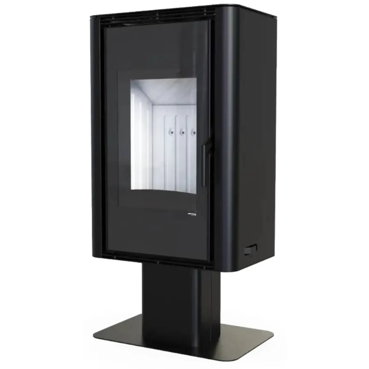 Польська піч на дровах до 90 м² сталева Defro Home SOLUM TOP 9 кВт чорна (117.7 х 60 х 40 см)