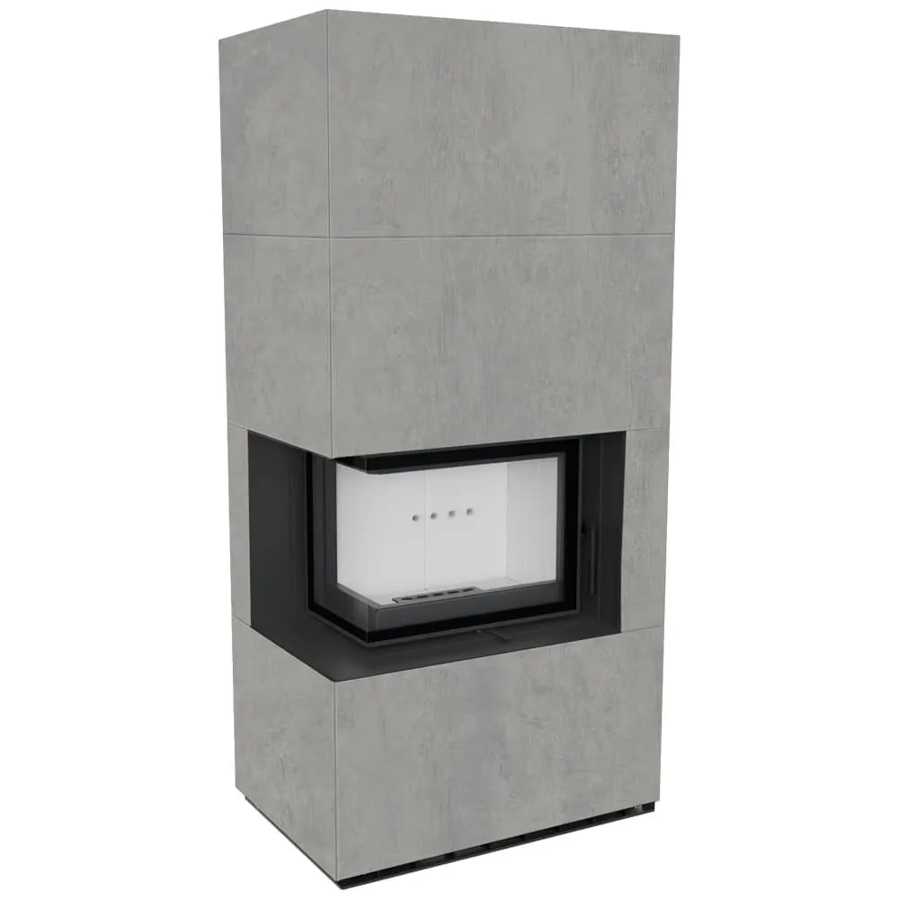 FLOKI BOX левый 8 kW Ø 160 в корпусе INDIAN BLACK