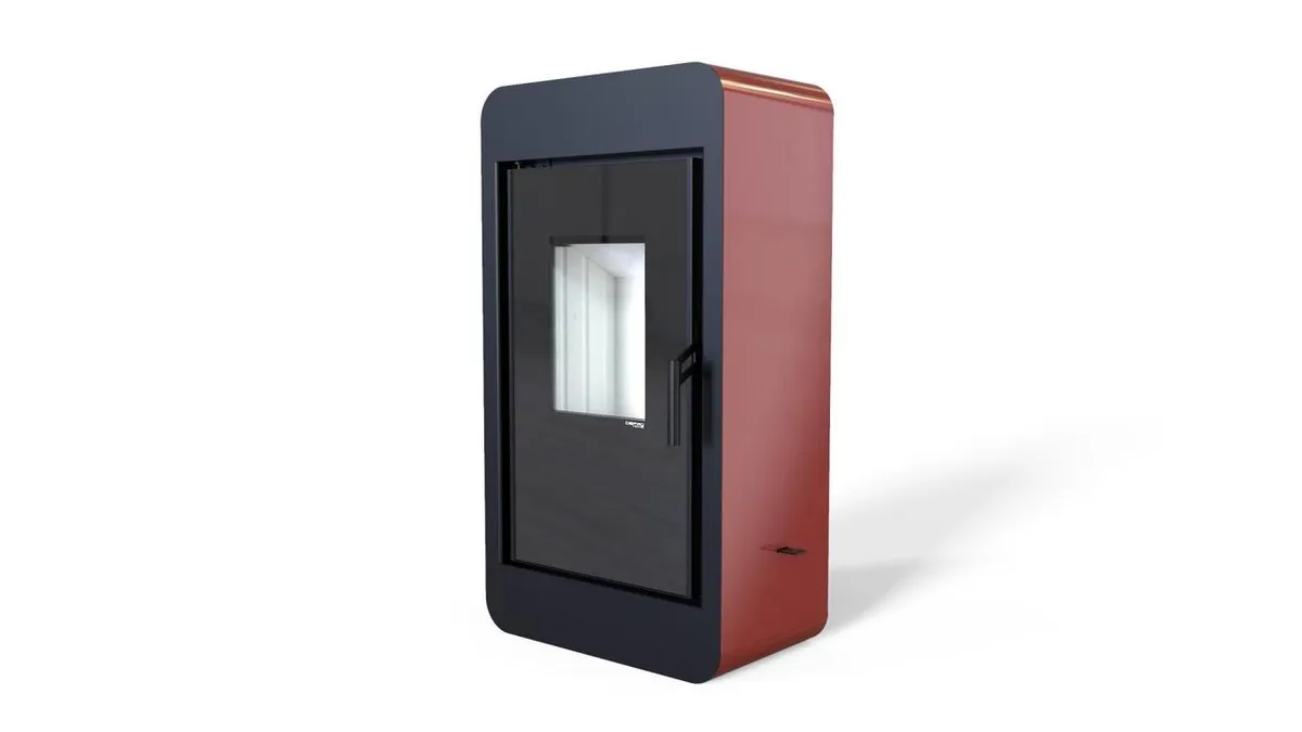 Польская печь на дровах до 60 м² стальная Defro Home PICO Красный 6 кВт 1000х550х325 мм