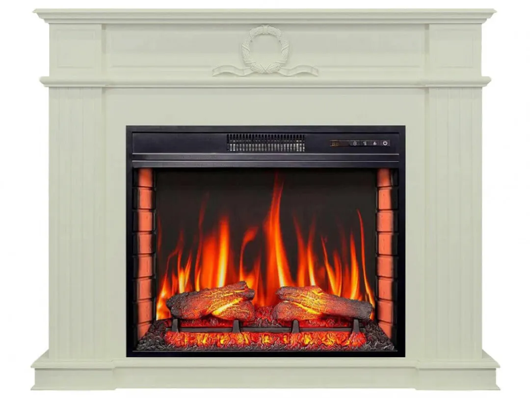 Камінокомплект ArtiFlame Neoclassic AF28 білий дуб (117.9 х 95.8 х 34.5 см) зі звуком