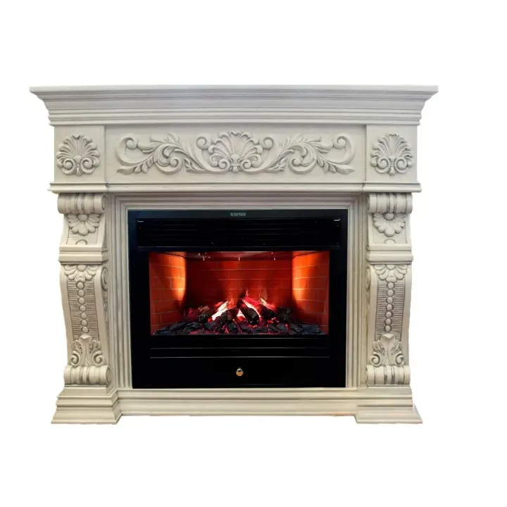 Каминокомплект электрический Dimplex IDaMebel Brugge дубовый с камином Etna VA-2683