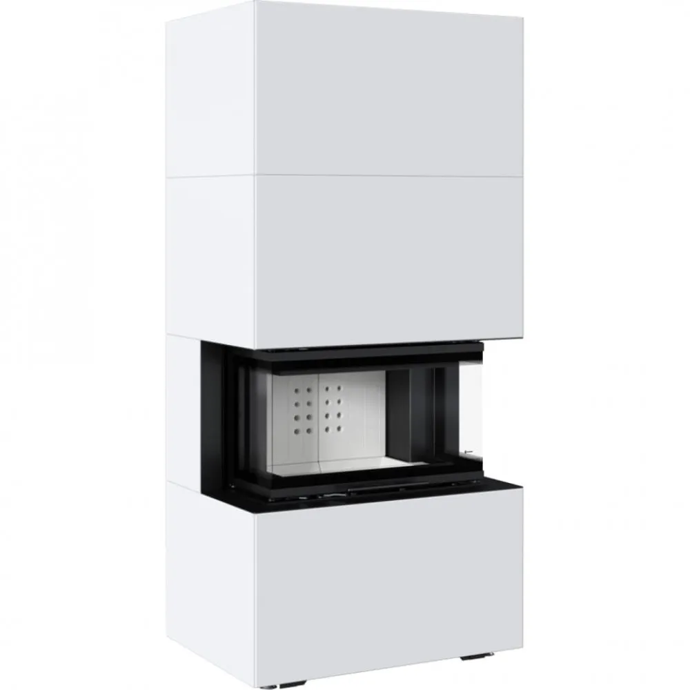 Камінна топка Kratki NBC 7 в обудові HOME EASY BOX стальний - білий
