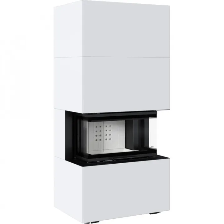 Камінна топка Kratki NBC 7 в обудові HOME EASY BOX стальний - білий