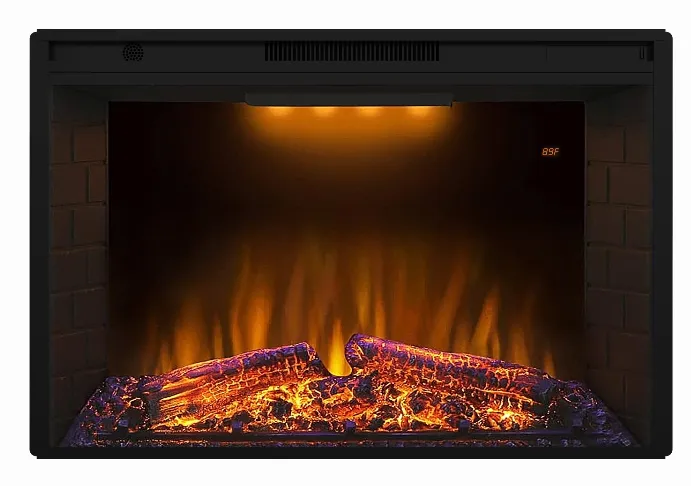 Електрокамін з обігрівом, звуком та ефектом полум'я декоративний Royal Goodfire 36 LED чорний універсальний