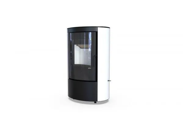 Польская печь на дровах до 60 м² стальная Defro Home CERES ELI Белый 6 кВт 1052х655х485 мм