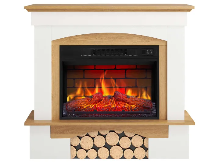 Камінокомплект ArtiFlame Woodley AF23BS білий / дуб натуральний