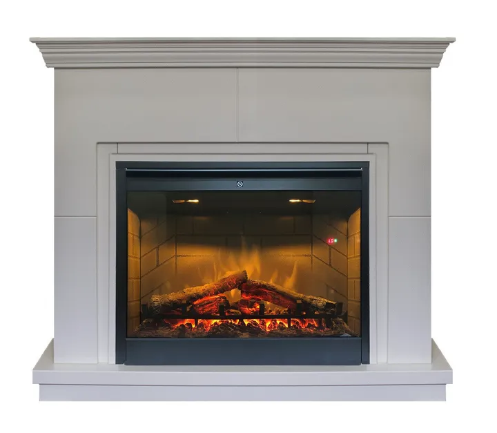 Камінокомплект електричний Dimplex IDaMebel Montreal білий з каміном Symphony DF2608 LED