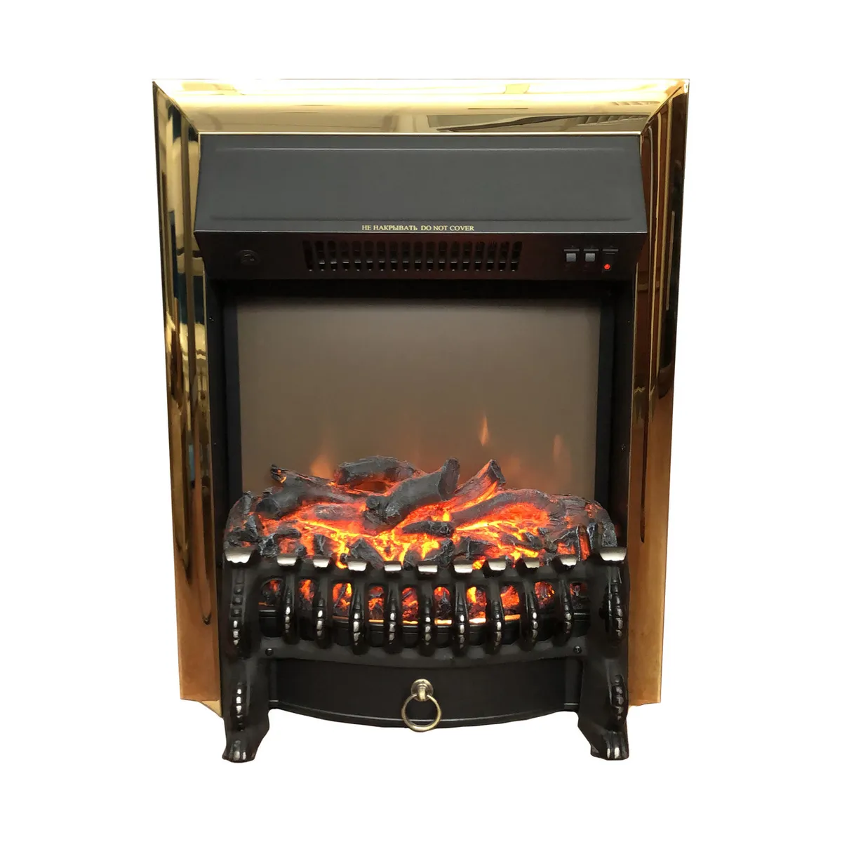 Електрокамін з ефектом полум'я декоративний Royal Flame Fobos FX Brass вбудований