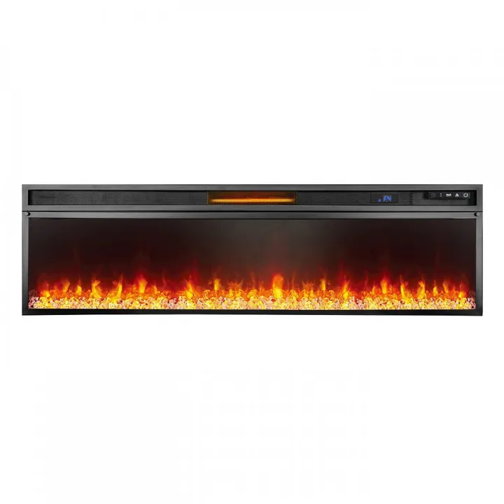 Електрокамін з обігрівом та ефектом полум'я декоративний Royal Flame Vision 60 LED чорний універсальний