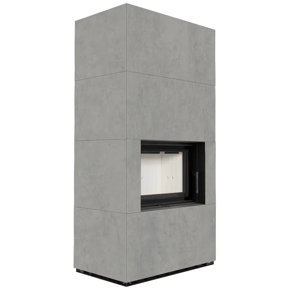 FLOKI BOX 8 kW Ø 160 в корпусе с керамогранита CEMENTO GRIGIO BOCCIARDATA