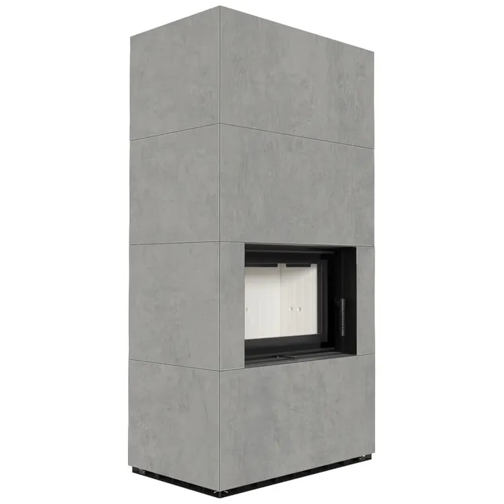 FLOKI BOX 8 kW Ø 160 в корпусе с керамогранита CEMENTO GRIGIO BOCCIARDATA