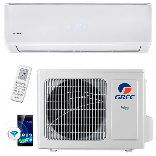 Кондиционер до 50 м² GREE для дома с Wi-Fi Smart GWH18QD-K6DNB6I с энергоэффективностью A++