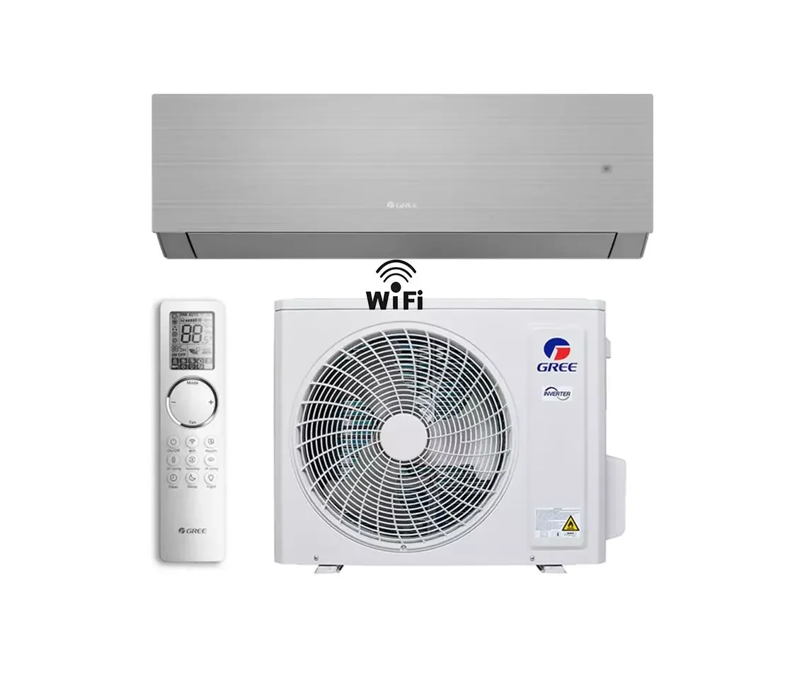 Кондиціонер до 25 м² GREE для дому з Wi-Fi Clivia Inverter Silver з енергоефективністю A+++ GWH09AUCXB-K6DNA2A