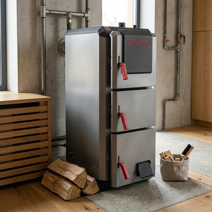 Котел твердопаливний до 150 м² ALMAX Class D, 15 кВт