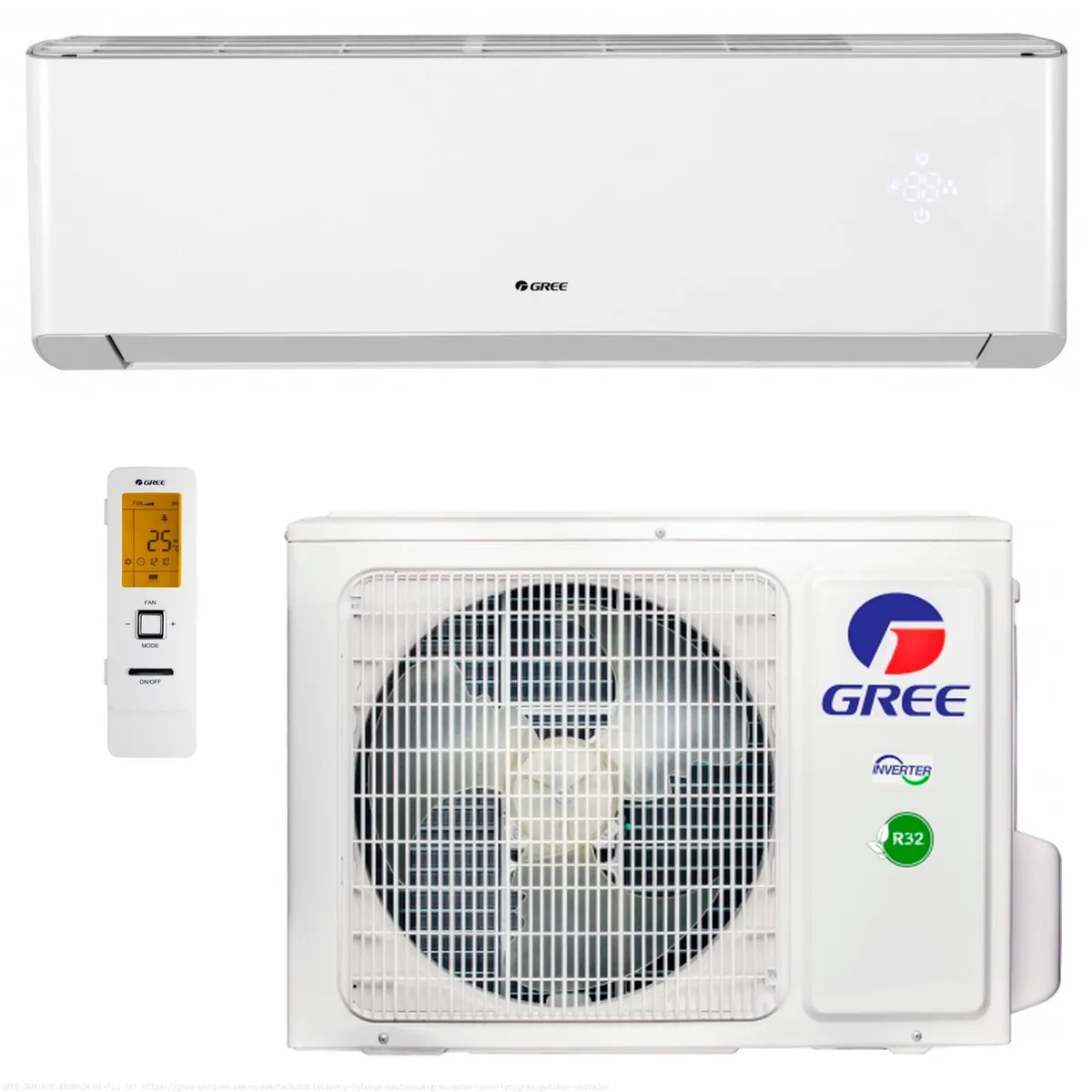 Кондиционер до 50 м² GREE для дома с Wi-Fi Amber DCI R32 GWH 18YE-S6DBA2A с энергоэффективностью A+++