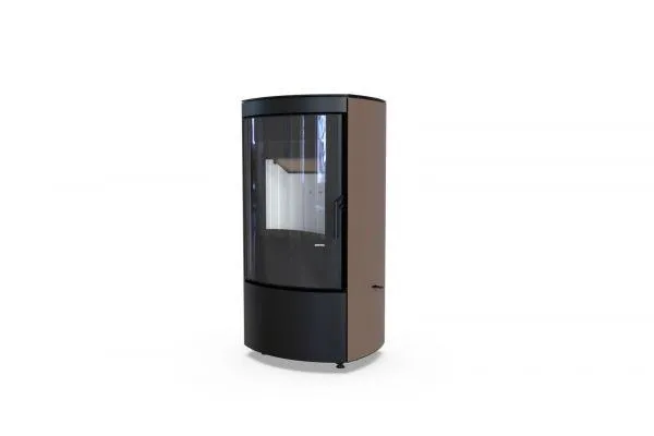 Польская печь на дровах до 90 м² стальная Defro Home CERES Коричневый 6 кВт 1052х547х443 мм