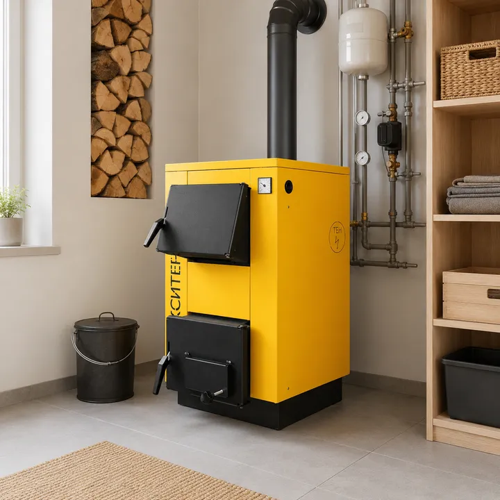 Котел твердопаливний MaxiTerm Люкс 15 кВт , до 150 м²