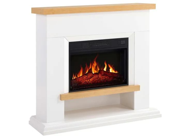 Камінокомплект ArtiFlame Shelford AF23S білий з обігрівом і звуком горіння вогню