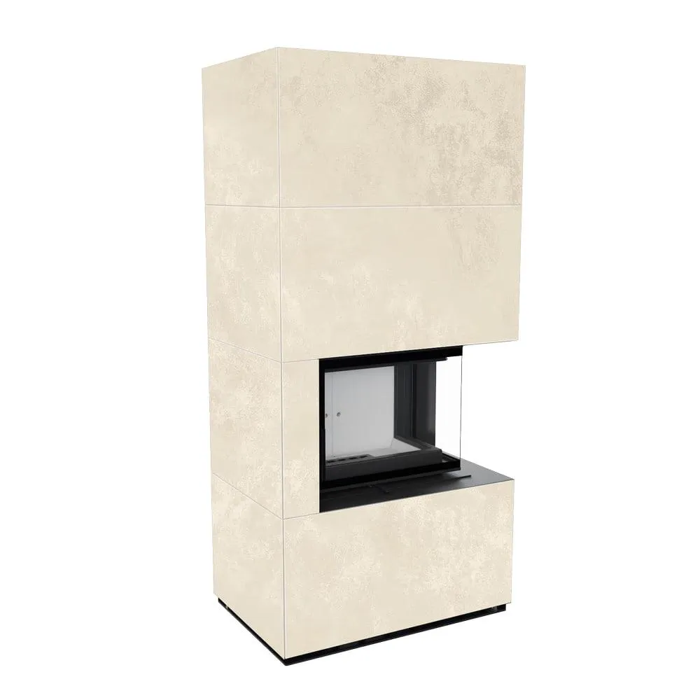 FLOKI BOX правый 8 kW Ø 160 в корпусе с керамогранита NERO ASSOLUTO