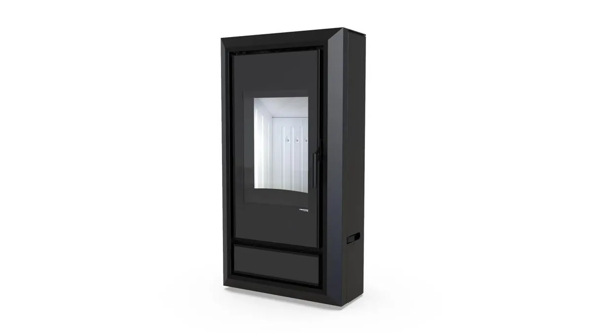 Польська піч на дровах до 90 м² сталева Defro Home IGNIS чорна 9 кВт (1139х600х398 мм)