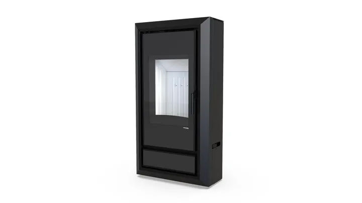 Польська піч на дровах до 90 м² сталева Defro Home IGNIS чорна 9 кВт (1139х600х398 мм)