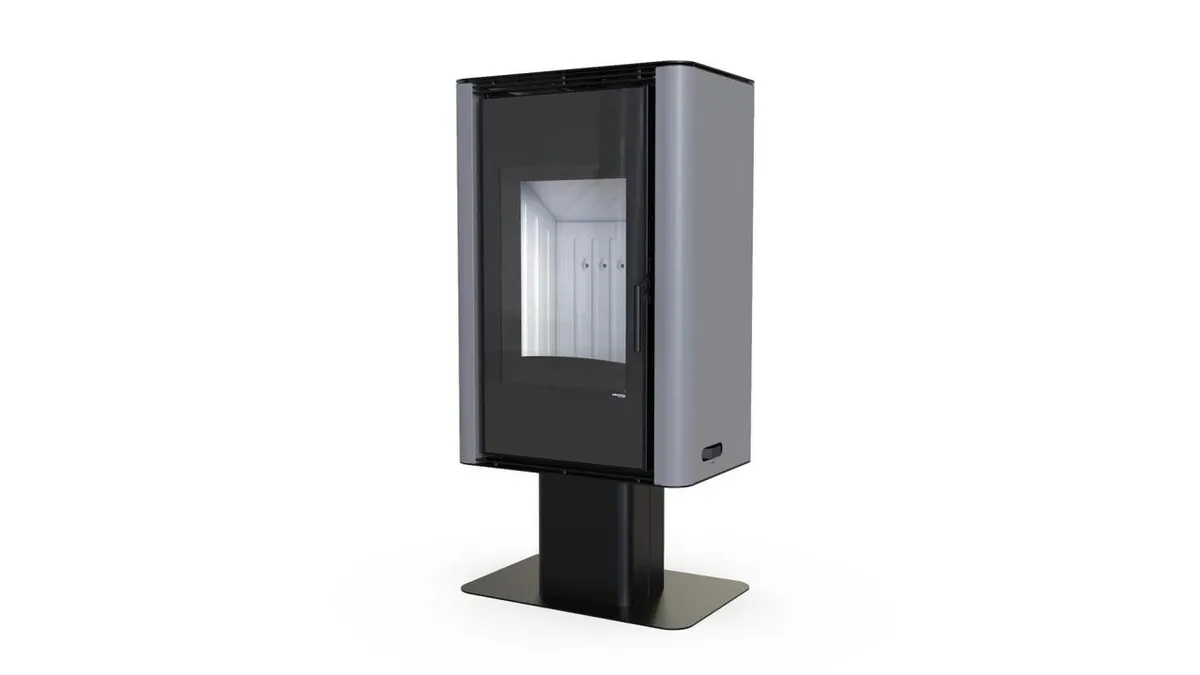 Польська піч на дровах до 90 м² сталева Defro Home SOLUM TOP Сірий 9 кВт 1177х600х400 мм
