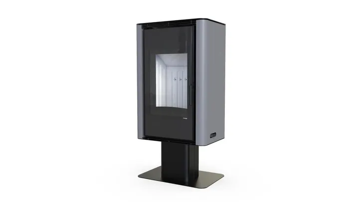 Польська піч на дровах до 90 м² сталева Defro Home SOLUM TOP Сірий 9 кВт 1177х600х400 мм