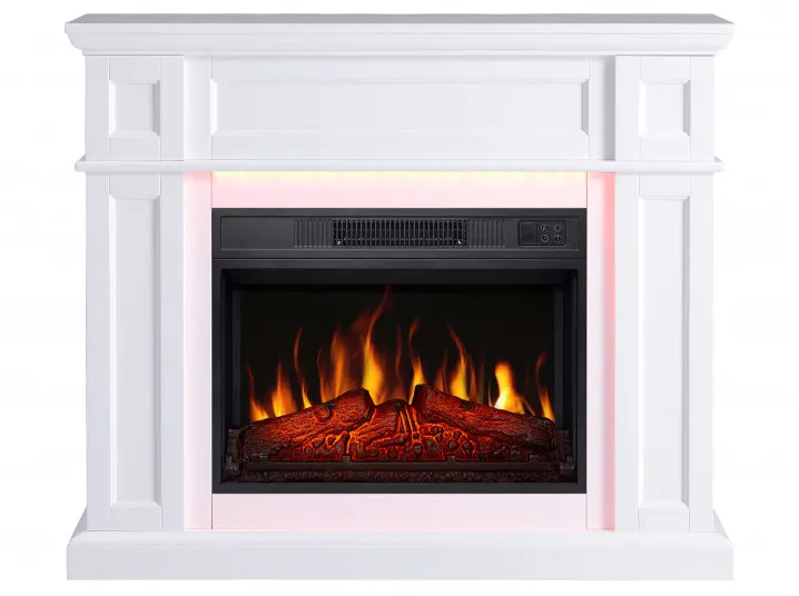 Камінокомплект ArtiFlame Linz AF23S білий з LED підсвічуванням 104 х 87 х 32 см) зі звуком