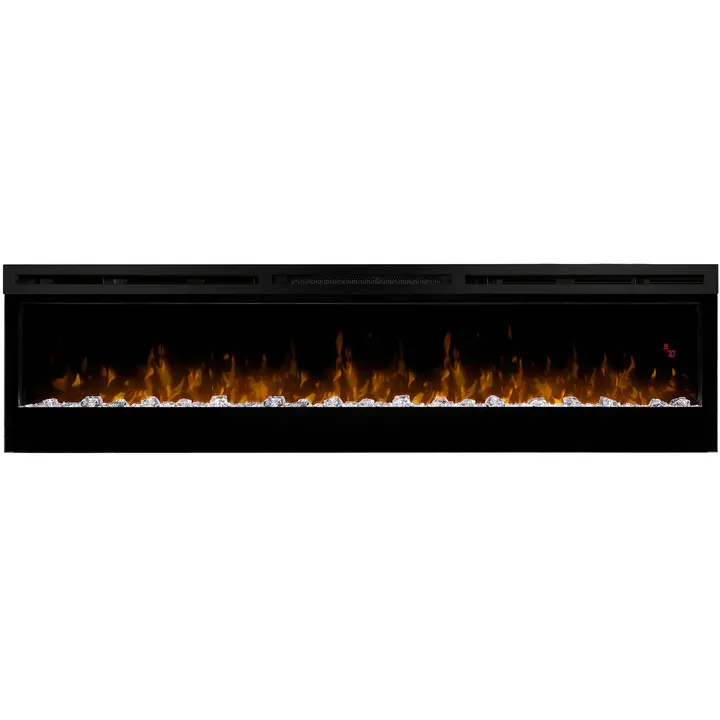 Електрокамін з обігрівом, кристалами, кольорами декоративний Dimplex Prism 74 LED чорний вбудований