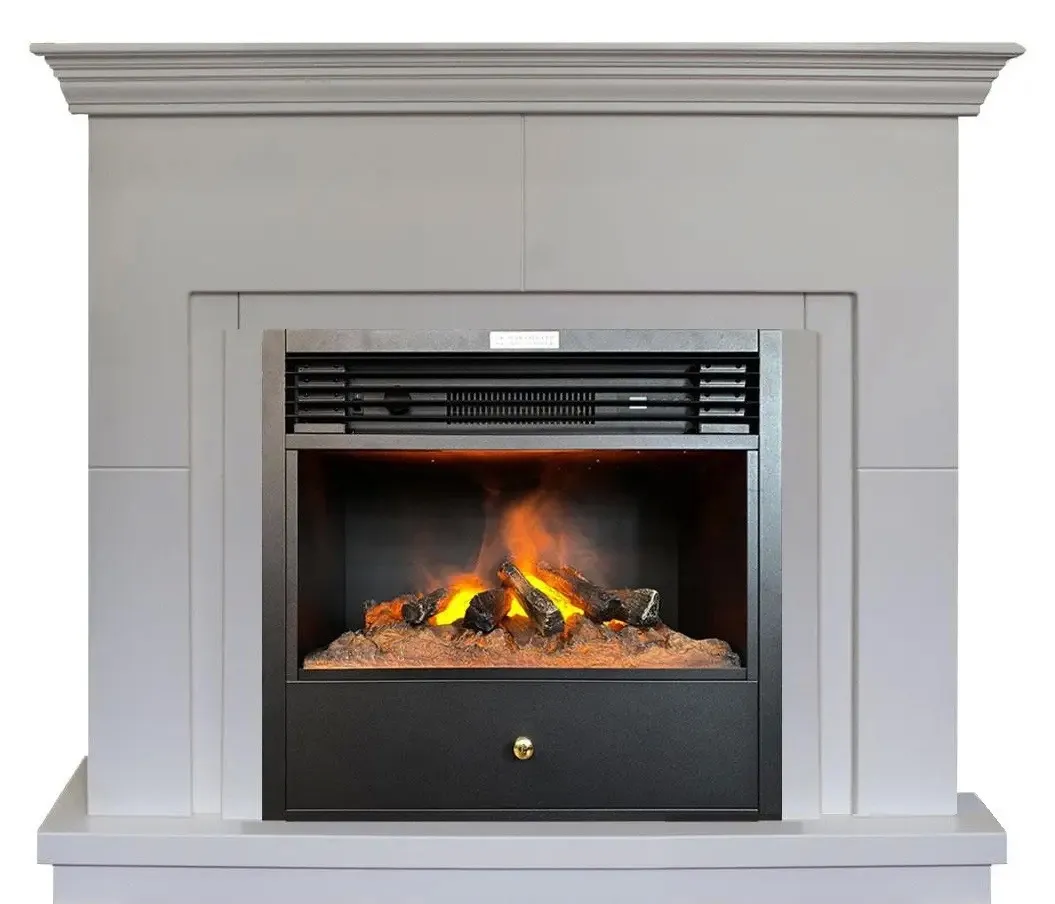 Каминокомплект электрический Dimplex IDaMebel Montreal белый с камином Jupiter