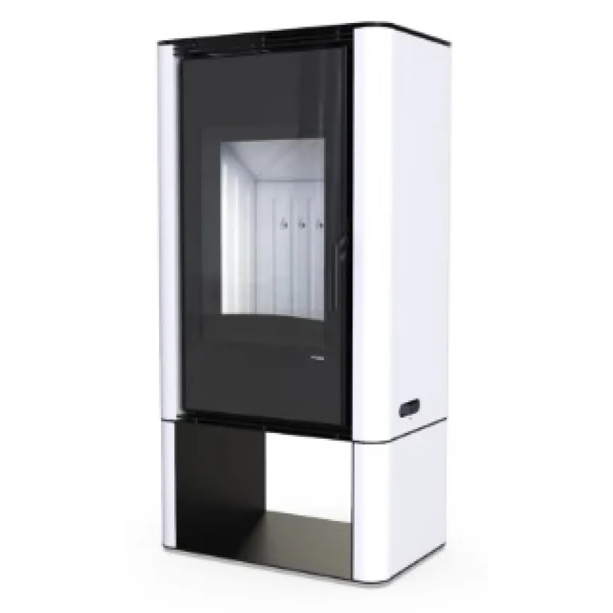 Польская печь на дровах до 90 м² стальная Defro Home SOLUM LOG Белый 9 кВт 1189х600х400 мм