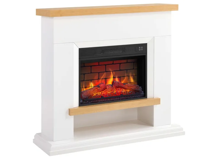 Каминокомплект ArtiFlame Shelford AF23BS белый с обогревом и звуком горения огня