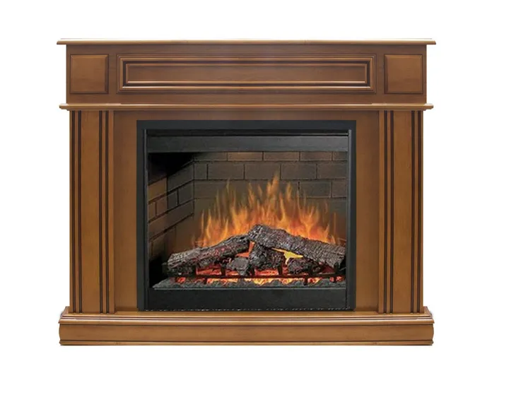 Камінокомплект електричний Dimplex IDaMebel Turin коричневий з електричним каміном Symphony DF 2608