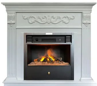Каминокомплект электрический Dimplex IDaMebel Gloria белый с камином Danville Brass