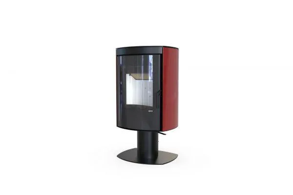 Польская печь на дровах до 60 м² стальная Defro Home CERES TOP Красный 6 кВт 1026х547х443 мм