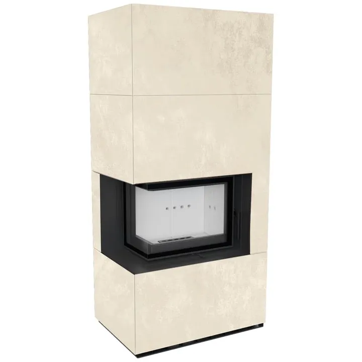 FLOKI BOX левый 8 kW Ø 160 в корпусе с керамогранита NERO ASSOLUTO