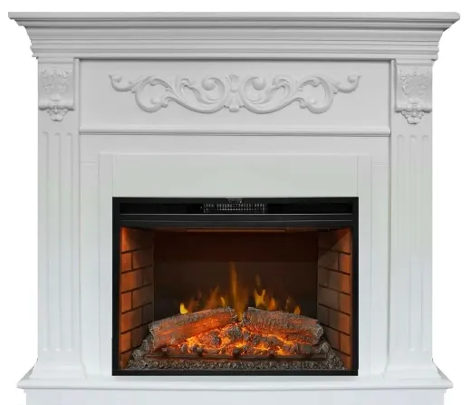 Камінокомплек електричний Dimplex IDaMebel Marseille білий з каміном Goodfire EF 26S