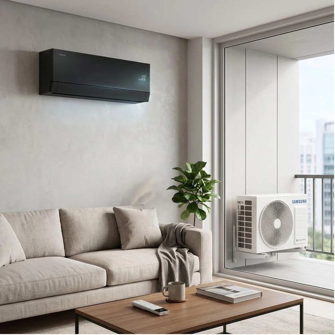 Кондиционер Samsung до 35 м² для дома с Wi-Fi  Premiere Elite AR70H12CAABNE black подходит для обогрева до -22°C