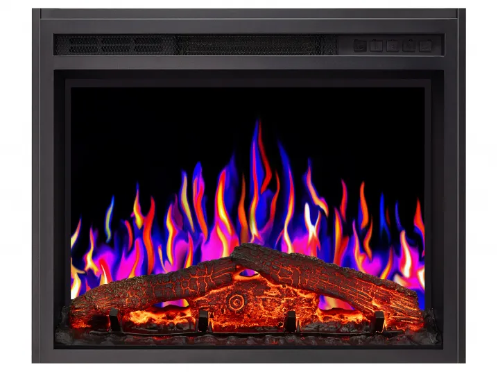 Електрокамін з обігрівом, звуком та пультом ДУ декоративний ArtiFlame AF24 Multicolor чорний вбудований