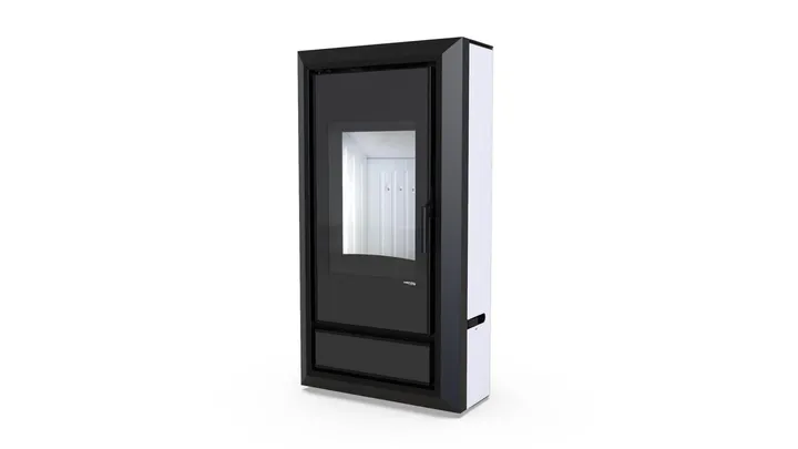 Польська піч на дровах до 90 м² сталева Defro Home IGNIS Білий 9 кВт 1139х600х398 мм