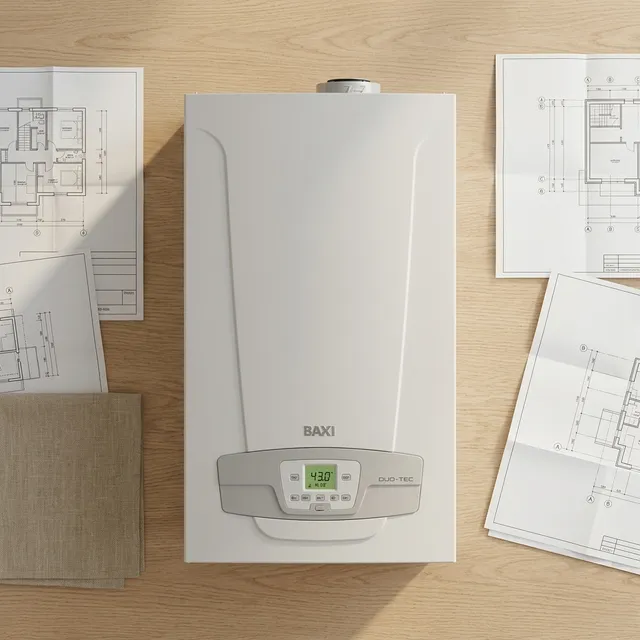 Газовий конденсаційний котел BAXI NUVOLA DUO-TEC+ 24 GA, вигляд спереду