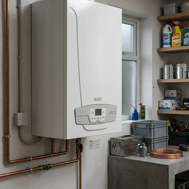Газовый конденсационный котёл BAXI Luna Duo-tec MP+ 1.35 в котельной