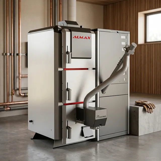 Пеллетный котёл ALMAX Class R-Pel 75 кВт с бункером