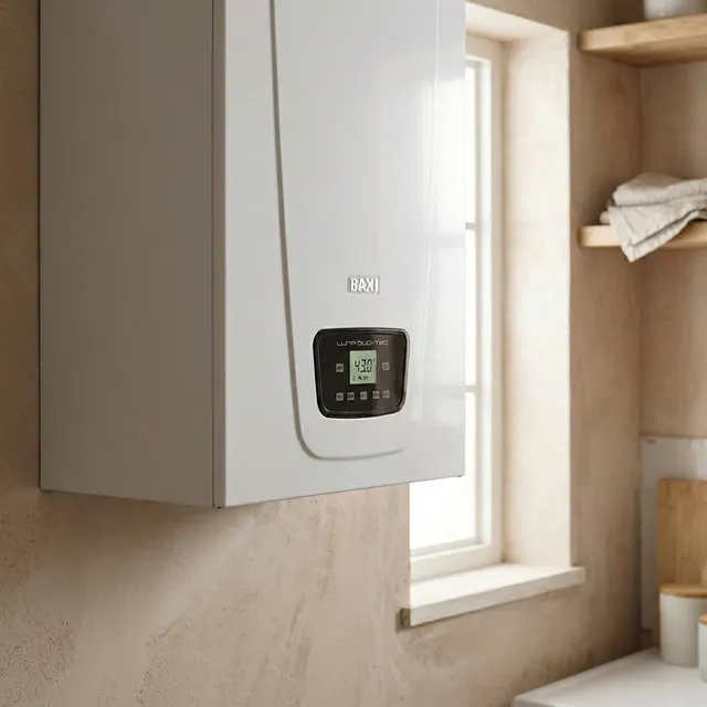 Газовый конденсационный котёл BAXI LUNA DUO-TEC E 40 на кухне