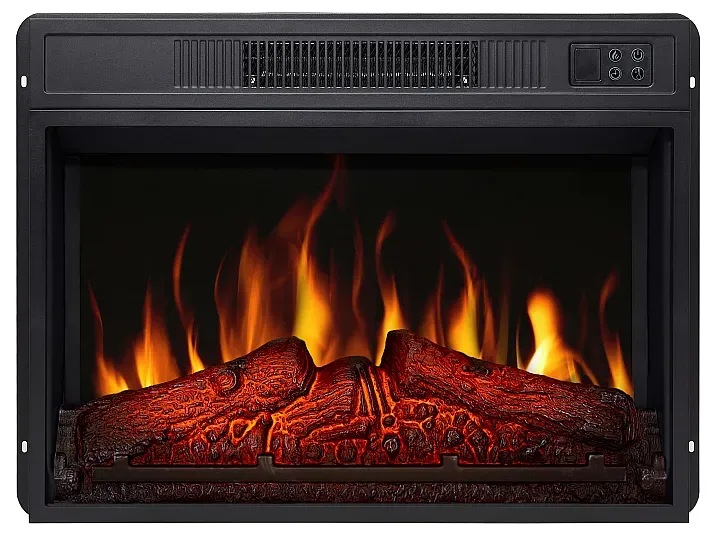 Електрокамін з обігрівом, звуком та пультом ДУ декоративний ArtiFlame AF23S чорний вбудований