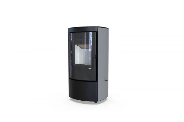 Польская печь на дровах до 60 м² стальная Defro Home CERES серая 6 кВт (1052х547х443 мм)