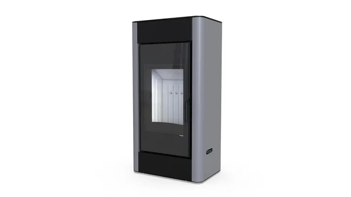 Польська піч на дровах до 90 м² сталева Defro Home SOLUM Сірий 9 кВт 1150х600х400 мм