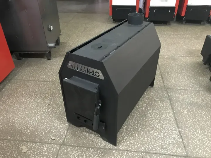 Піч-буржуйка з варильною поверхнею на дровах до 120 м² Vulkan "Мрия" 10 кВт (420х755х600мм)