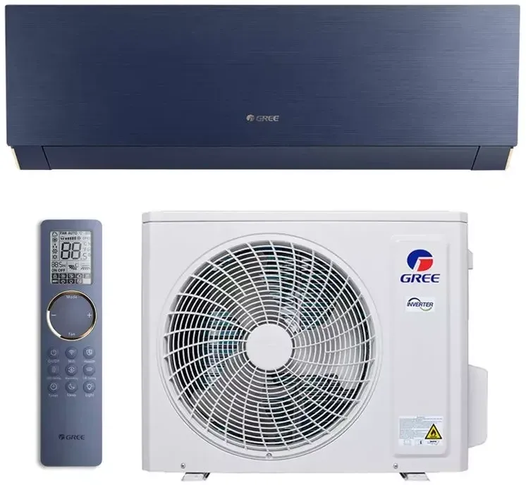 Кондиціонер до 70 м² GREE для дому з Wi-Fi Clivia Blue з енергоефективністю A++/A+++ GWH24AUDXF-K6DNA1A