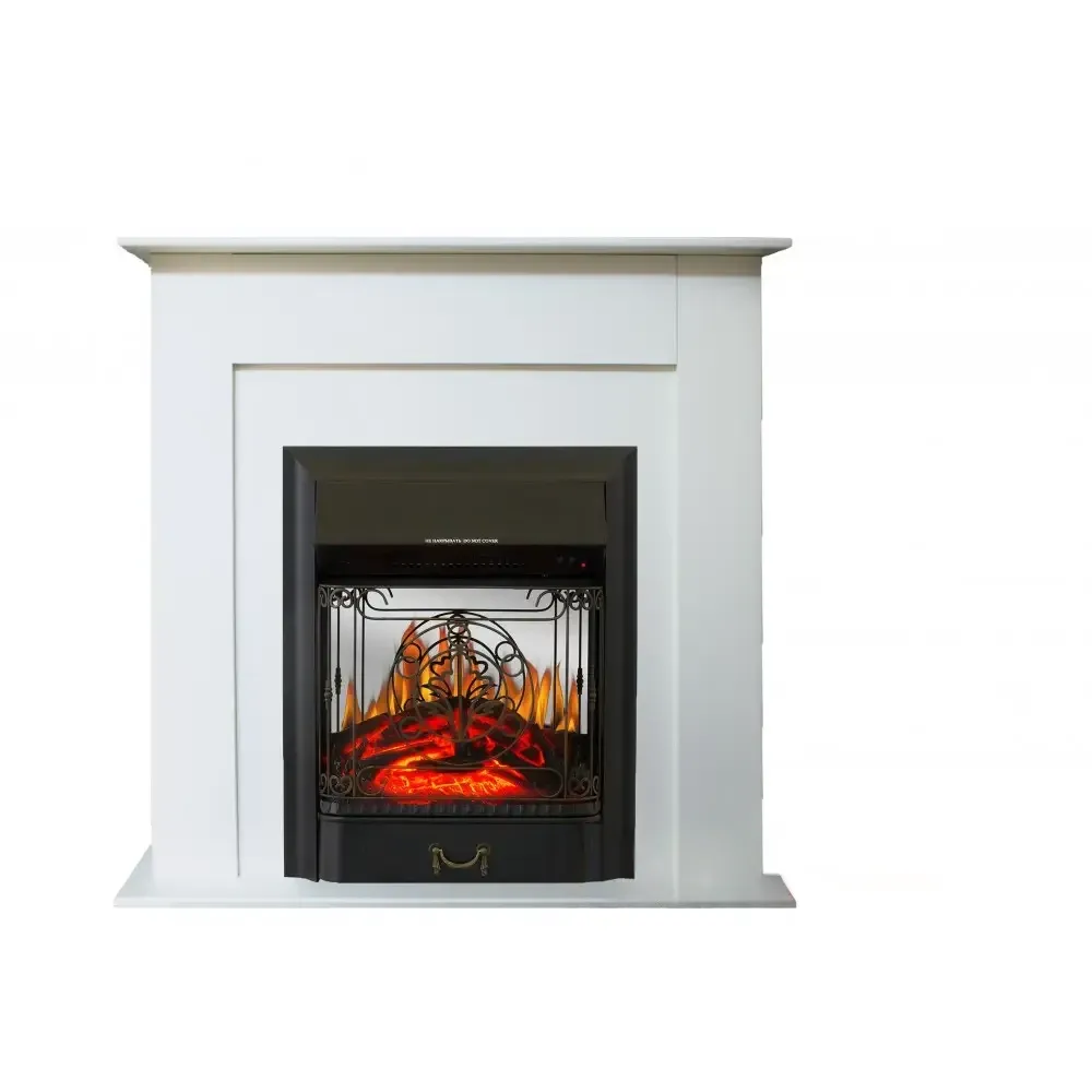 Каминокомплект электрический Dimplex IDaMebel Francheska белый с камином Majestic Black